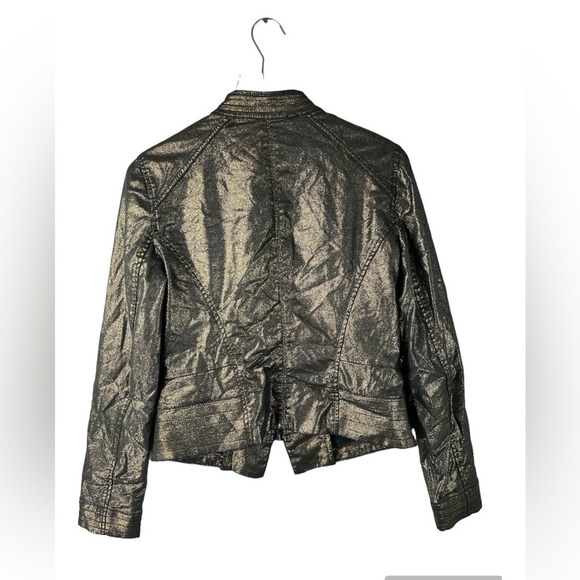 WHBM Coated Metallic Band Jacket Gold NWT Size 10 - Picture 6 of 13